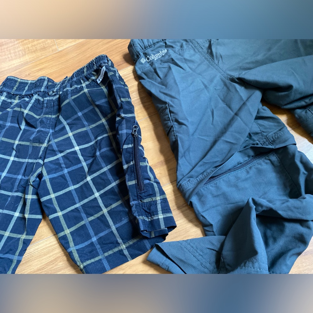Columbia pants w detachable leg for shorts & a pair of shorts. Boys Sz XXS 4/5 - Picture 2 of 12